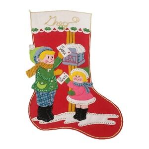 Bucilla Jeweled Christmas Stocking Kit 48603 Letters to Santa 18 in Complete